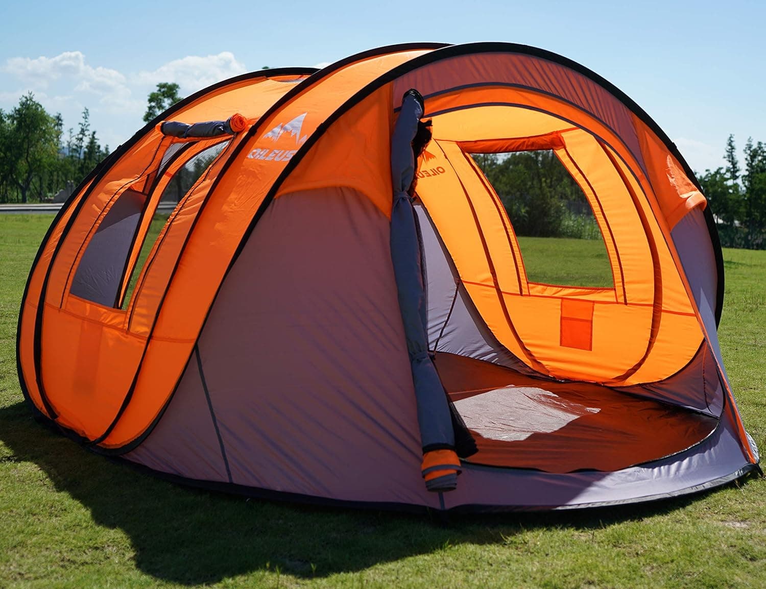 Oileus Tents oileus pop up Tent Family Camping Tents Person for Sky Instant 14 Reinforced Steel Stakes Carrying
