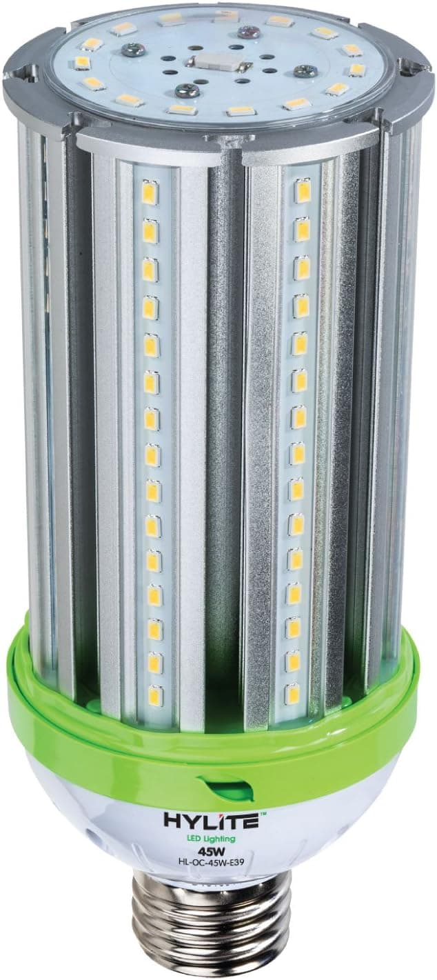 HyLite LED HL-OC-45 W-E39-50K Omni-Cob Lamp, 200W HID Equal, 5000K, 6300 Lumens, Ballast Bypass 120-277V, Mogul Base, IP 65, UL, CE, & DLC Listed