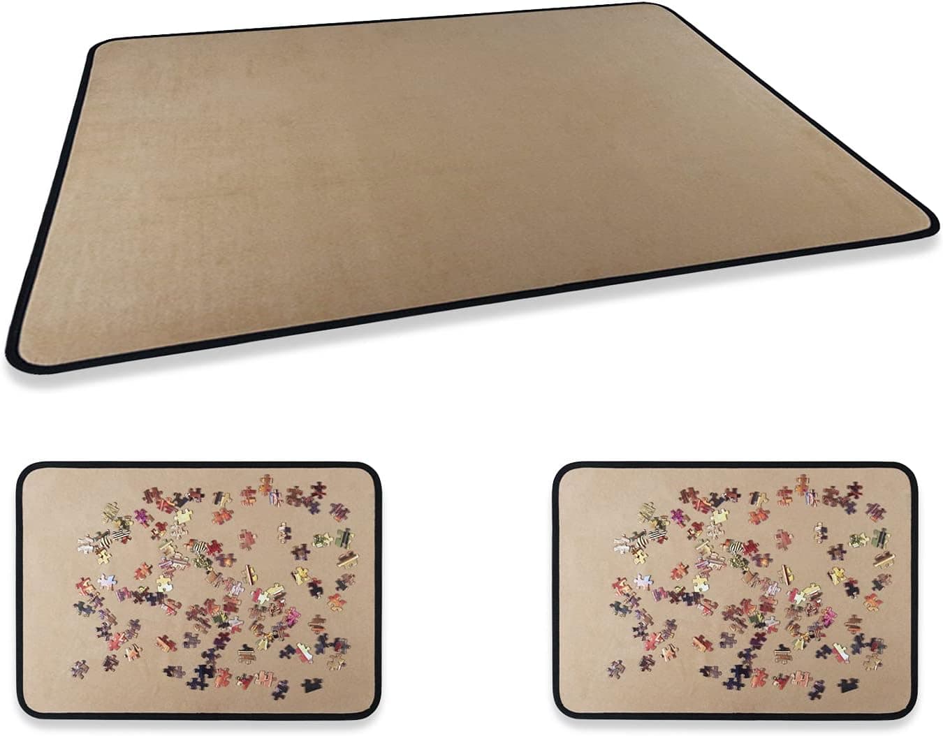 Puzzle Protebale Board, Portable Puzzle Mat with 2 Trays of 22" x 31" for Puzzle Storage Puzzle Saver, Non-Slip Flannelette Surface, Up to 1000 Pieces