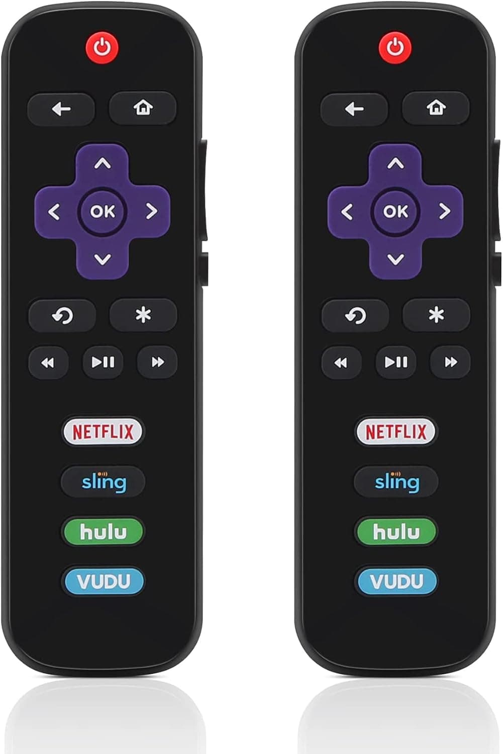 2 Pack Replaced Remote Control for Roku TV, TV Remote with Shortcut Buttons for TCL/Hisense/Onn/Sharp/Element/Westinghouse/Philips/Insignia/Jvc/RCA/Sanyo Roku Smart TVs