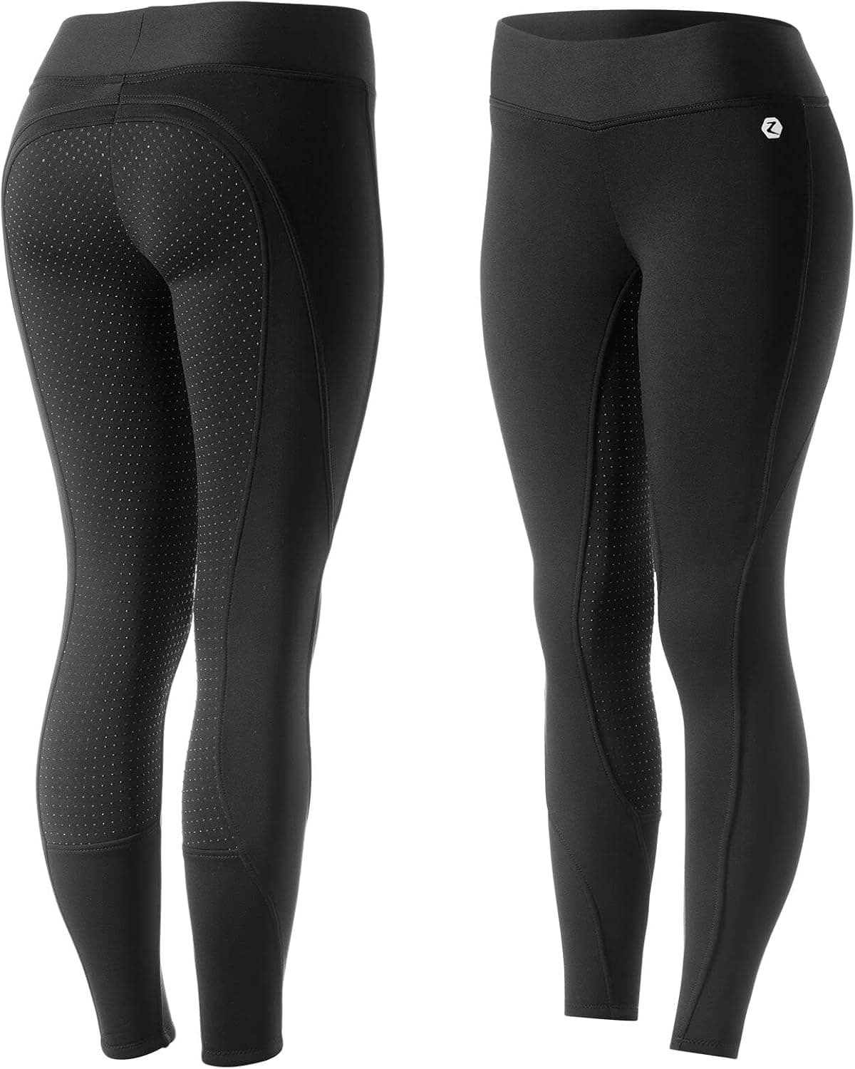 HORZE Active Women's Winter Fleece-Lined Silicone Full Seat Horse Riding Tights