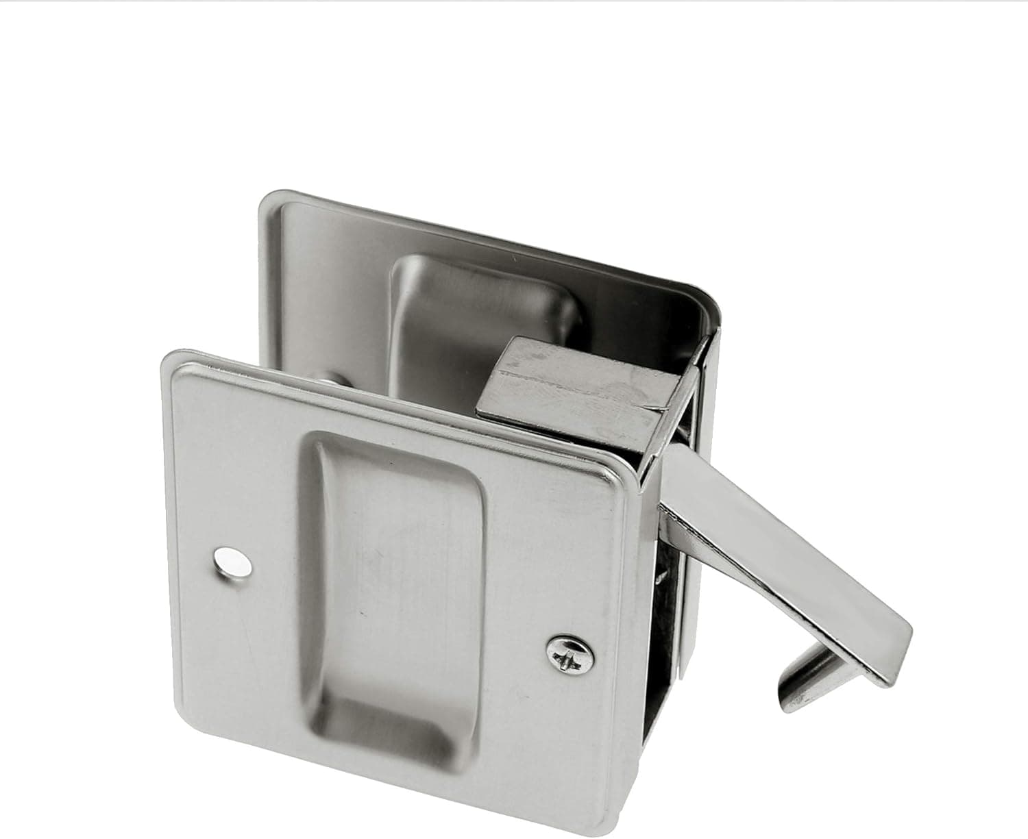 idh by St. Simons 25410-26D Premium Quality Solid Brass Pocket Passage Door Pull, Satin Chrome