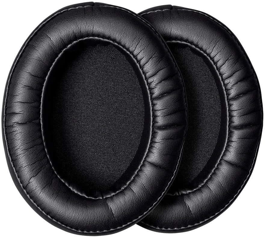 Monoprice Memory Foam Protein Leather Earpads (Pair) - Black, Maximize Comfort for Headphones