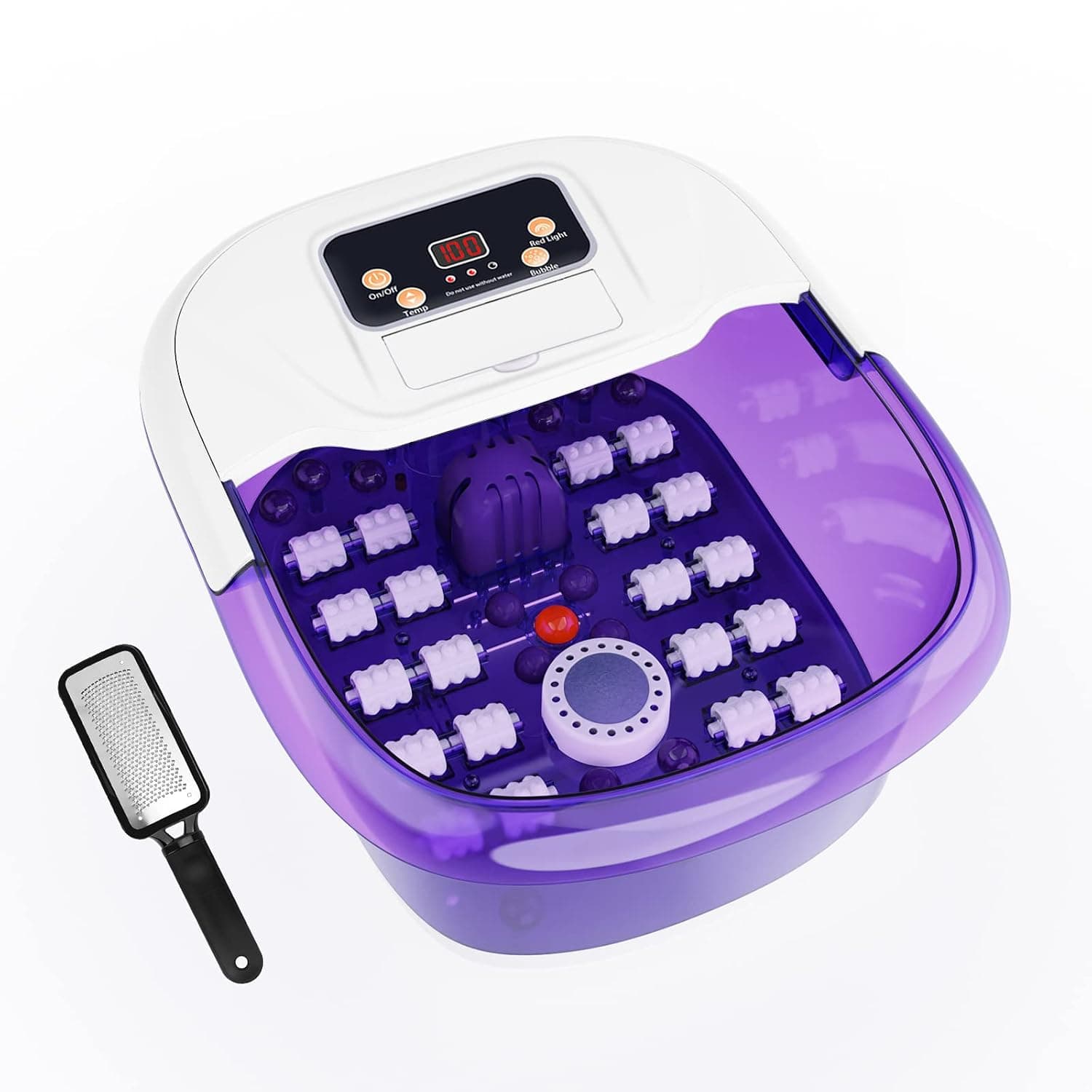 Foot Spa with Heat and Massage, Foot Soaker with 20 Massage Rollers, Foot Massager Spa Basin Pedicure Soaking Feet with Adjustable Temperature, Comfortable foot soak tub Relax Home Spa Experience