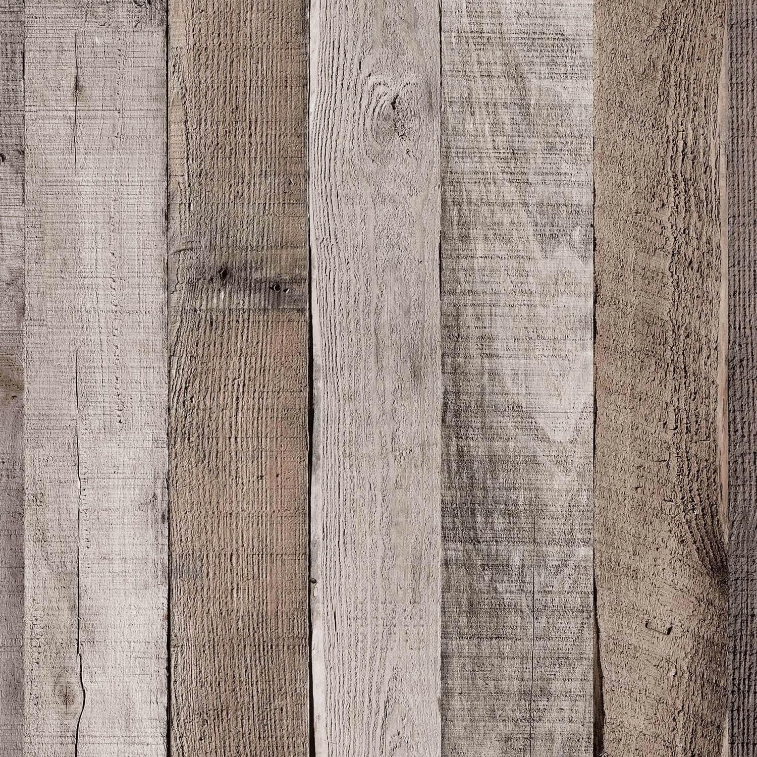 Binifu Wood Wallpaper Peel and Stick Faux Barnwood Contact Paper Thicken Wood Planks Self Adhesive Waterproof Removable Rustic Distressed Vinyl Roll Temporary Shiplap Wall Paper 17.7 X 78.7in