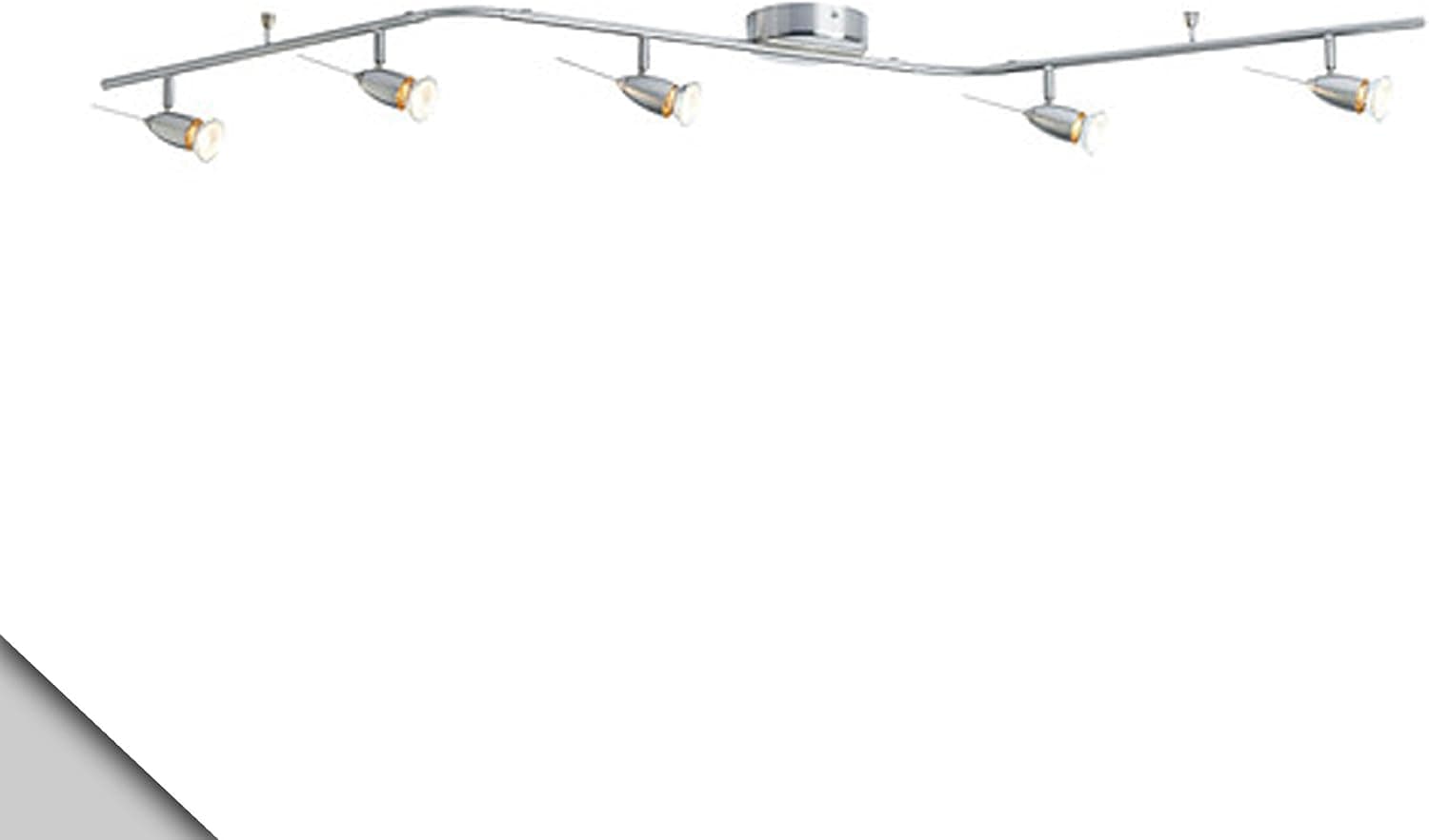 Ikea Leding Track Lights, 5 Spotlights, Nickel Finish