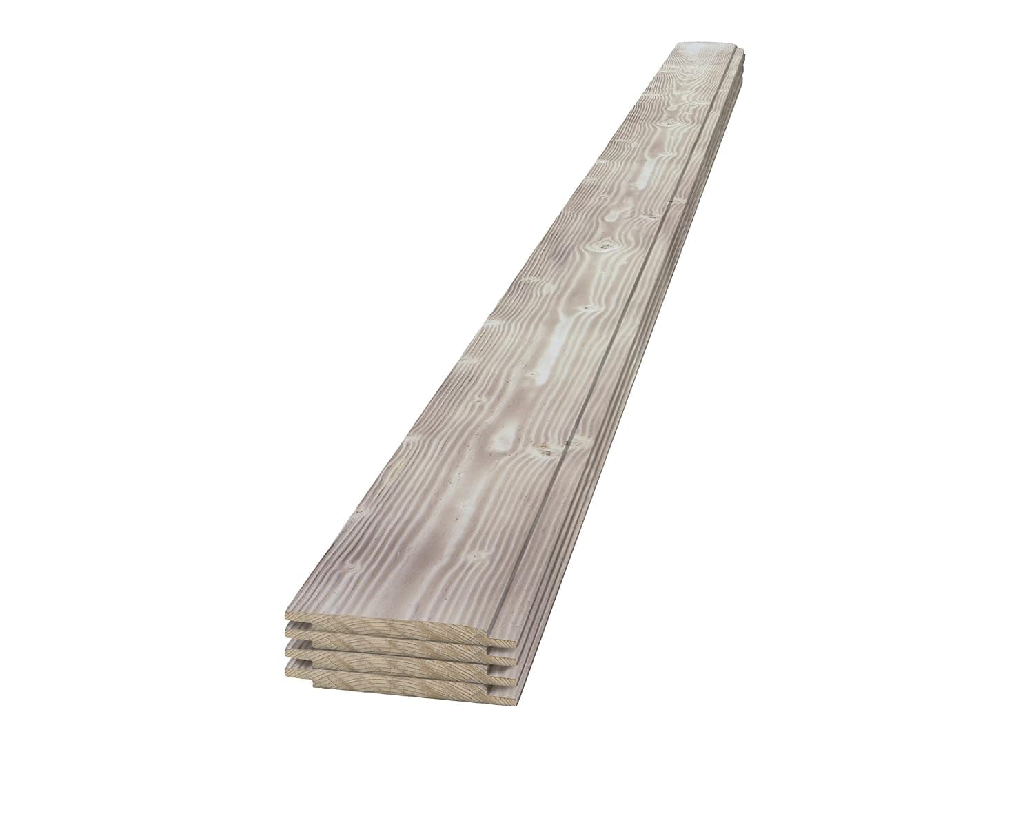 1 in. x 6 in. x 8 ft. UFP-Edge Charred Wood Pine Shiplap Board (4-Pack) (White), Factory Finished, Bold Colors, Interior DIY Decor