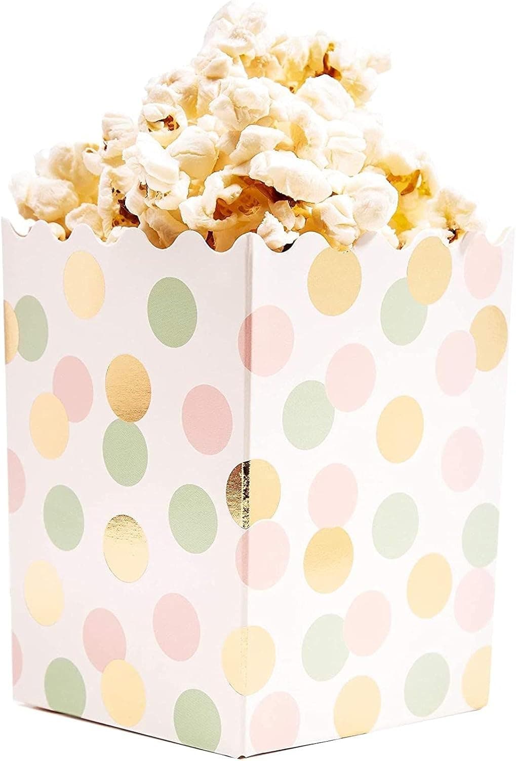 Mini Polka Dot Popcorn Party Favor Boxes (60 Pack)