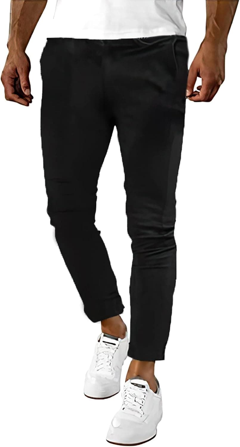 Angbater Men's Stretch Comfort Golf Pants Slim Fit Lightweight Outdoor Work Casual Trousers with Pockets