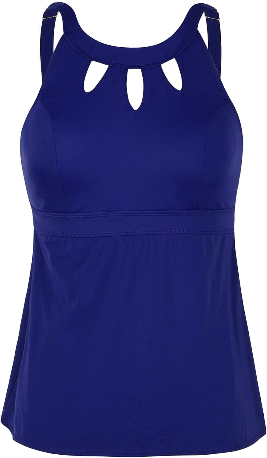 Septangle Women's Halter High Neck Tankini Top Key Hole Bathing Suit