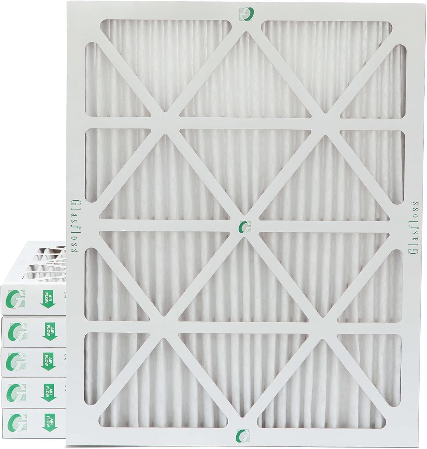 16x20x2 MERV 10 (FPR 5-6) 2" Inch Pleated Air Filters By Glasfloss. Box of 6. Actual Size: 15-1/2 x 19-1/2 x 1-3/4