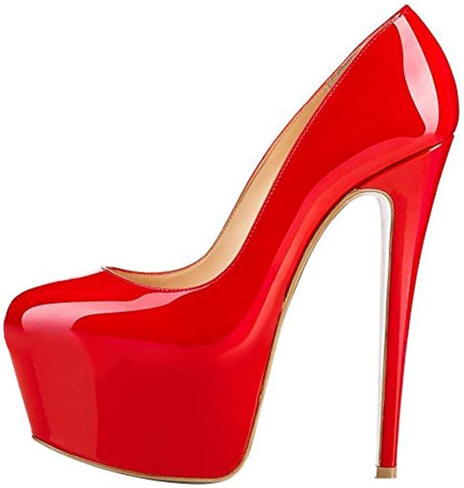 Yolkomo Women's Platform Stiletto High Heel Pumps