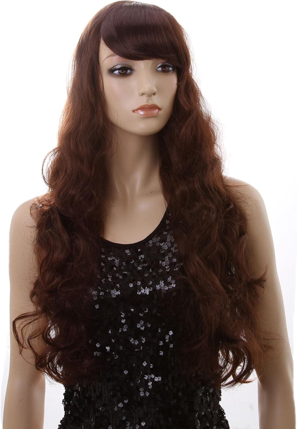 Cool2day 25" Long Curly Dark Brown Sexy Wave Hair Party Wig+Wig Cap JF13
