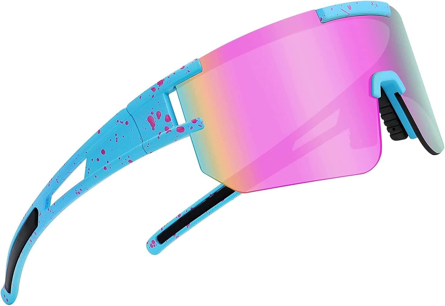 HNDW Cycling Sunglasses for Men Women, Sport Sunglasses fits Fishing Driving Cycling, UV Protection Polarized Sunglasses