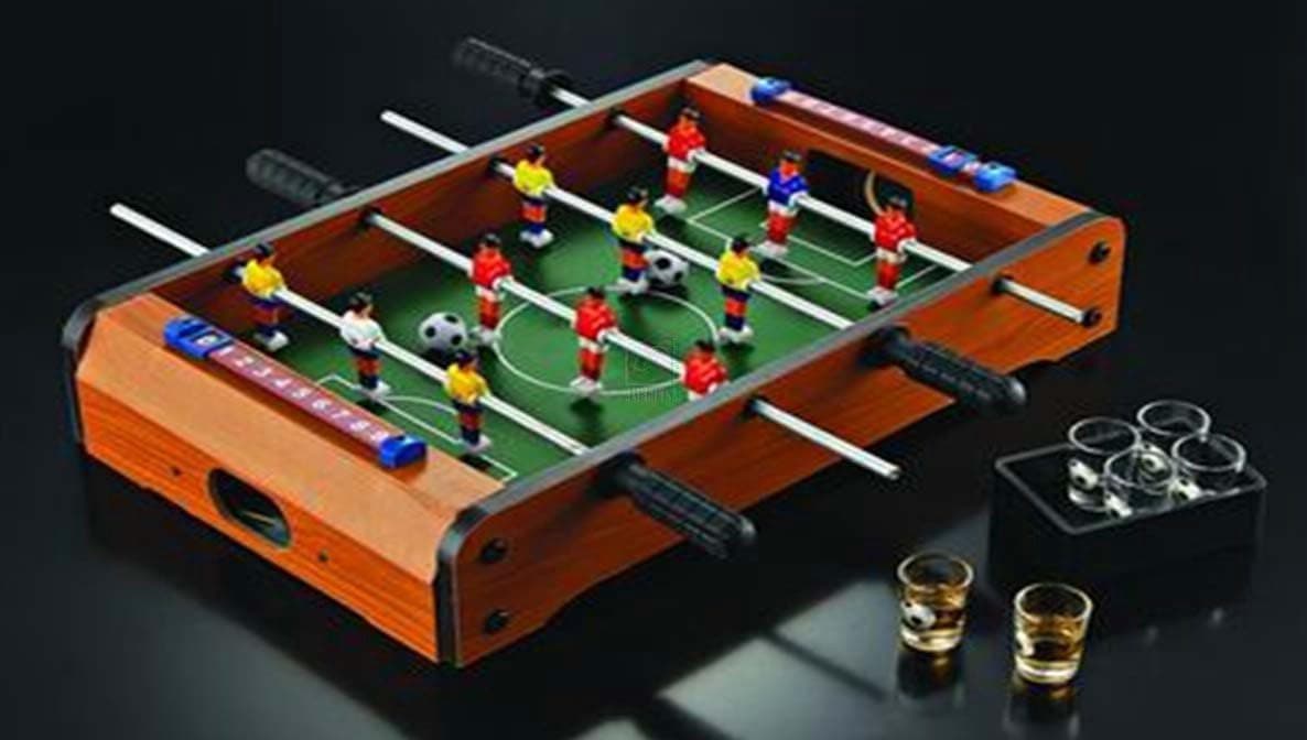 Game Night Tabletop Foosball Shot Glass Set