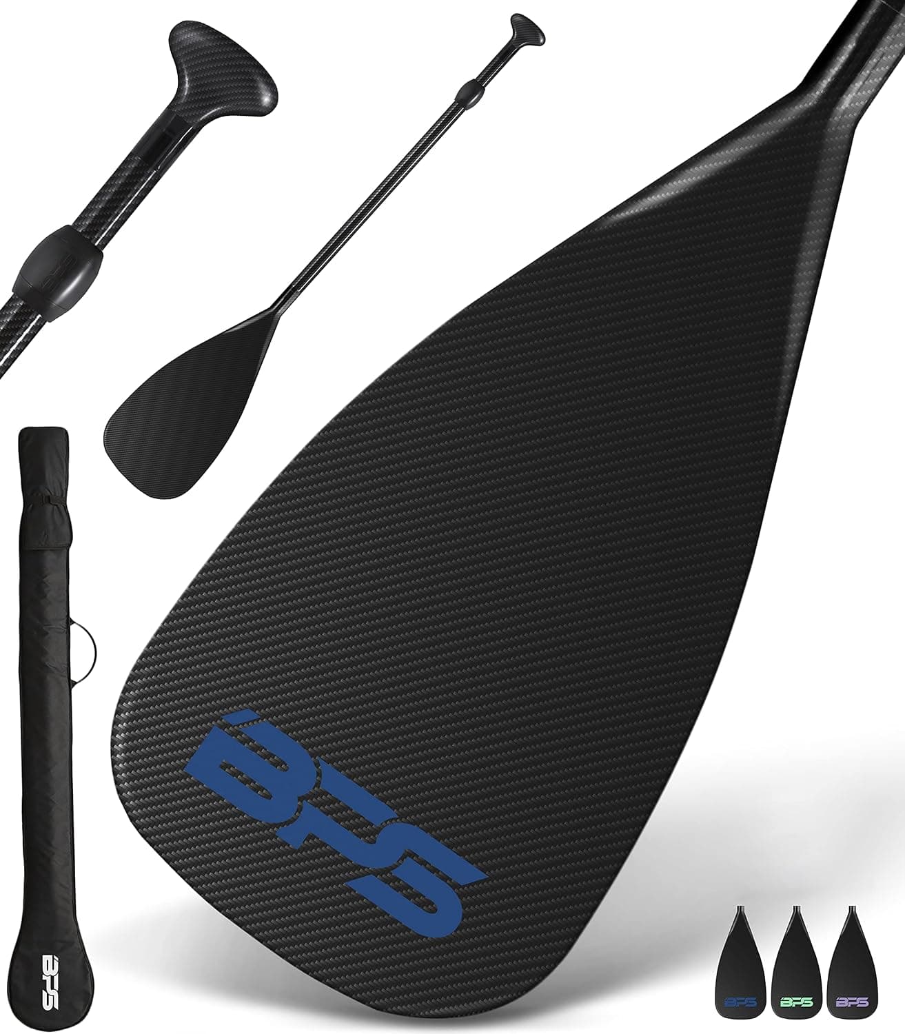 BPS New Zealand 2-Piece Carbon Fiber Paddle - SUP Paddle Adjustable Stand Up Paddle Board Paddle Lightweight Floating Paddleboarding
