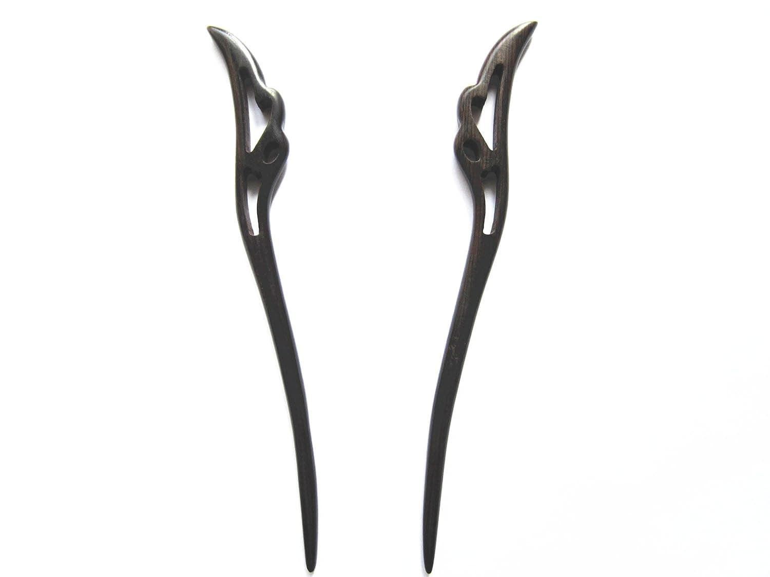 Myhsmooth Zz-bg-fswallow 2 Count Hair Sticks Natural Ebony (Black Sandalwood) Handmade Carved Hair Clip Shawl Hair Pins Pack of 2 Pcs :Flying Swallow