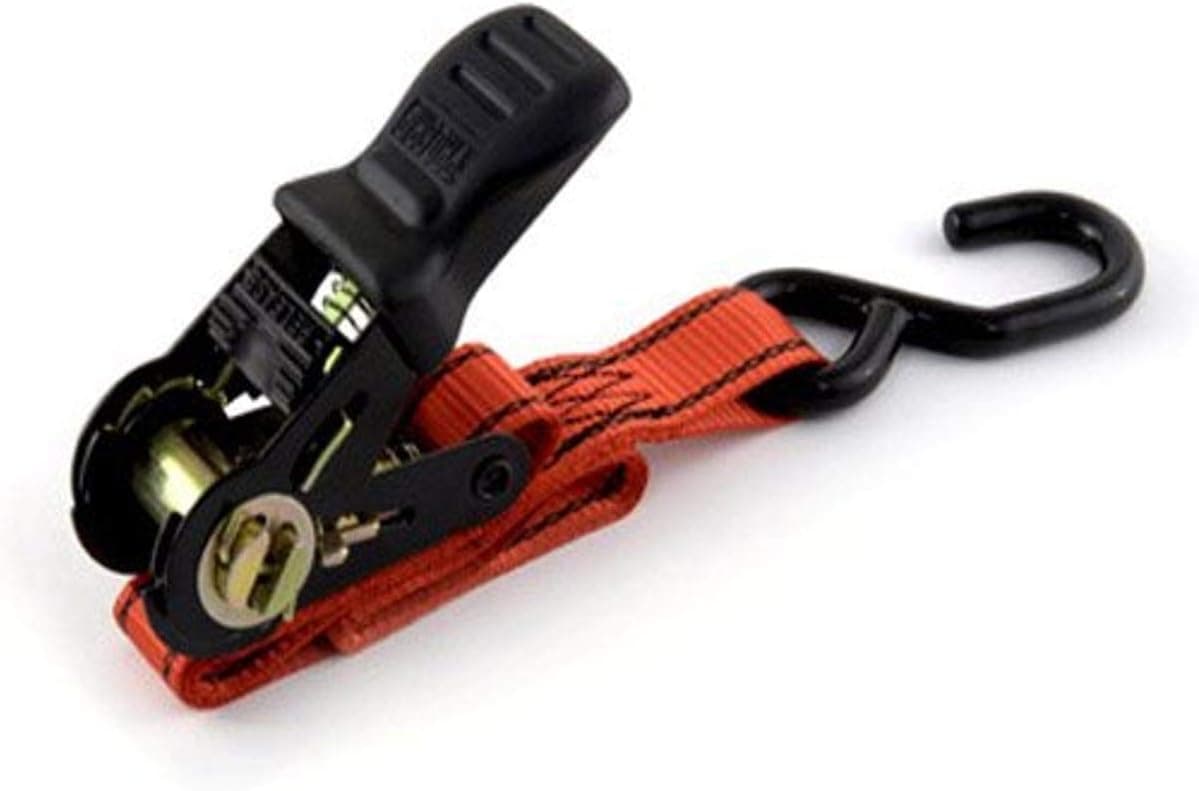 PROGRIP 312620 Cargo Tie Down Standard Duty Ratchet with Hook Loop/S-Hooks: Flex Grip Handle 6' x 1" (Pack of 2)