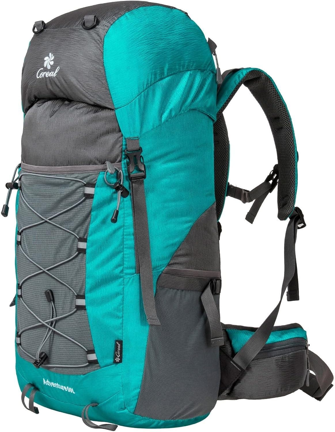 Coreal Unisex 50l Hiking Backpack for Travel Outdoor Sport Camping Trekking Lightweight
