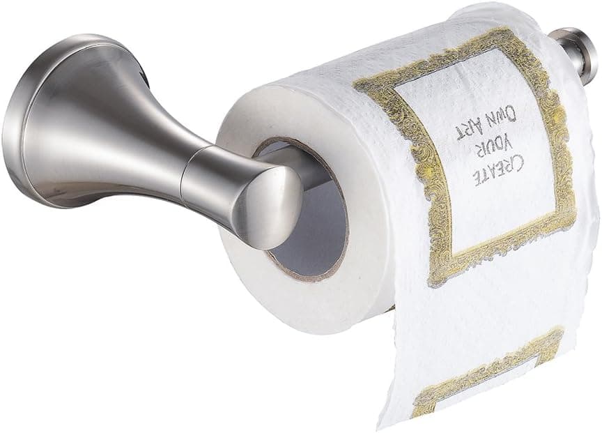 Cavoli Bathroom Paper Holder, Wall Mounted European Style Tissue Holder/Toilet Paper, Satin Nickel