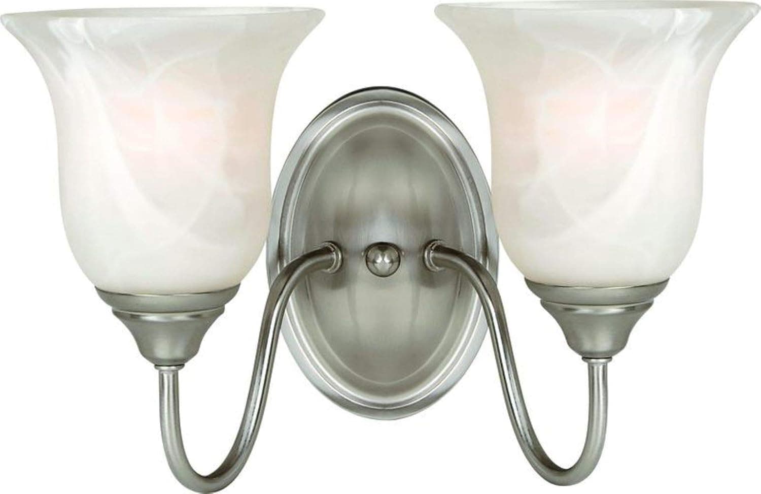 Hardware House 544023 Saturn 12-3/4-Inch by 8-1/2-Inch Bath/Wall Lighting Fixture Satin Nickel