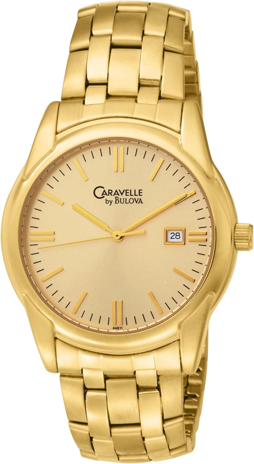 Caravelle by Bulova Men's 44B11 Bracelet Champagne Dial Watch