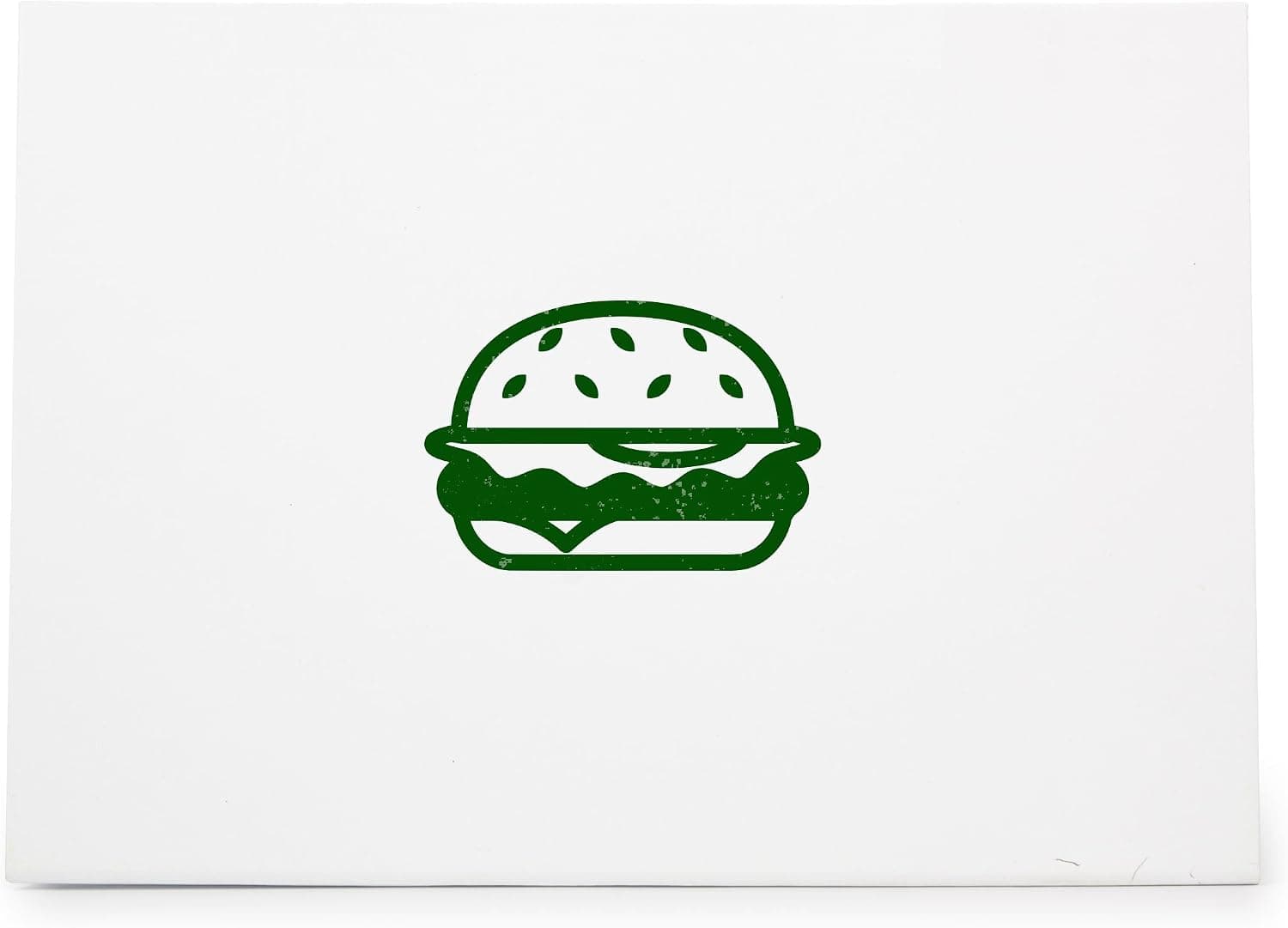 Hamburger Burger Dinner Eat Food Style 7487, Rubber Stamp Shape great for Scrapbooking, Crafts, Card Making, Ink Stamping Crafts