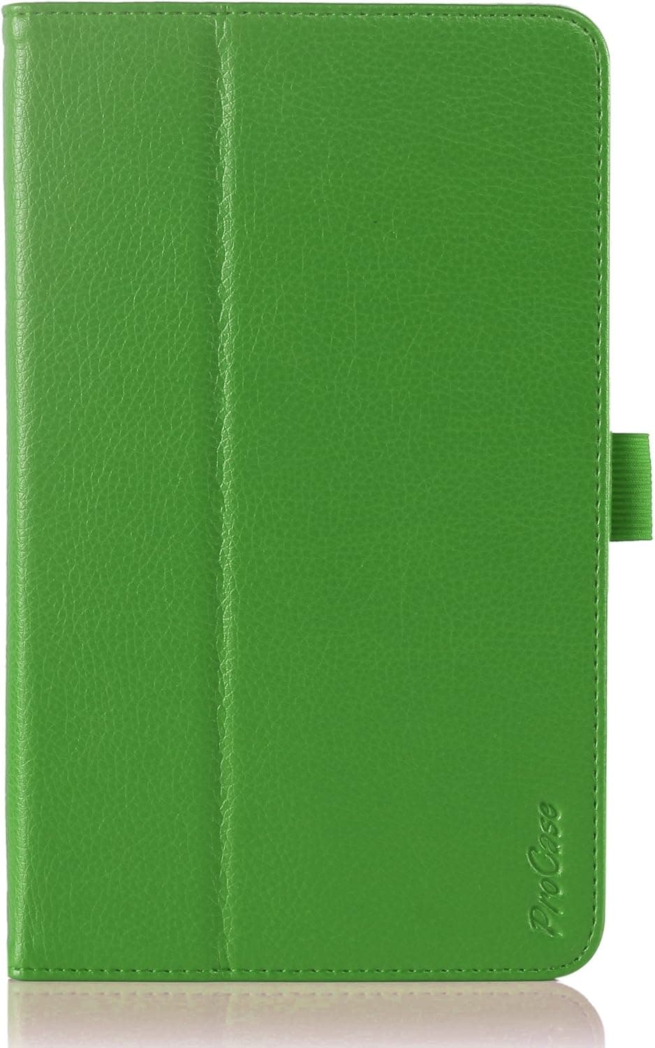 ProCase Dell Venue 8 Pro and 2014 Venue 8 3840 Tablet Case with Bonus Stylus Pen - Flip Stand Leather Folio Cover for Dell Venue 8 PRO Windows Tablet and 2014 Venue 8 3840 Android Tablet (Green)