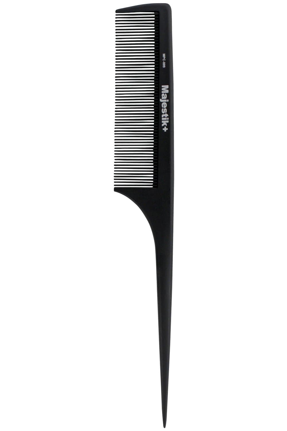 Rat Tail Hair Comb- A Professional Carbon Fibre Stanard Tail Pin Comb Strength & Durability, Fine Tooth, Black, With Bespoke PVC Product Pouch Rat Tail