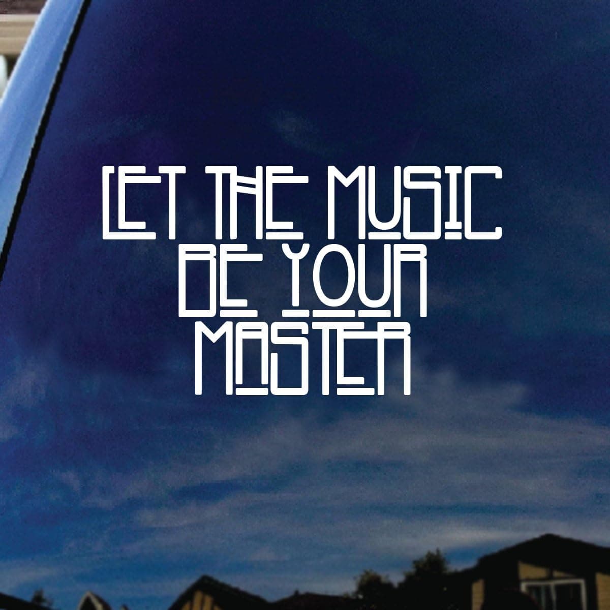 SoCoolDesign Let The Music Be Your Master Lyrics Band Car Window Vinyl Decal 5" Wide
