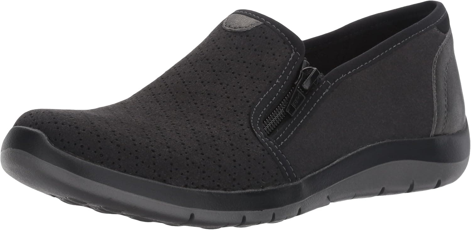 Aravon Women's Wembly Side Zip Fashion Sneaker