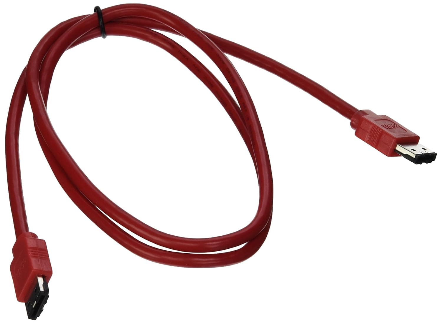 Monoprice Data Cable - 3 Feet - Red | SATA External Shielded Cable - eSATA to eSATA (Type I to Type I)
