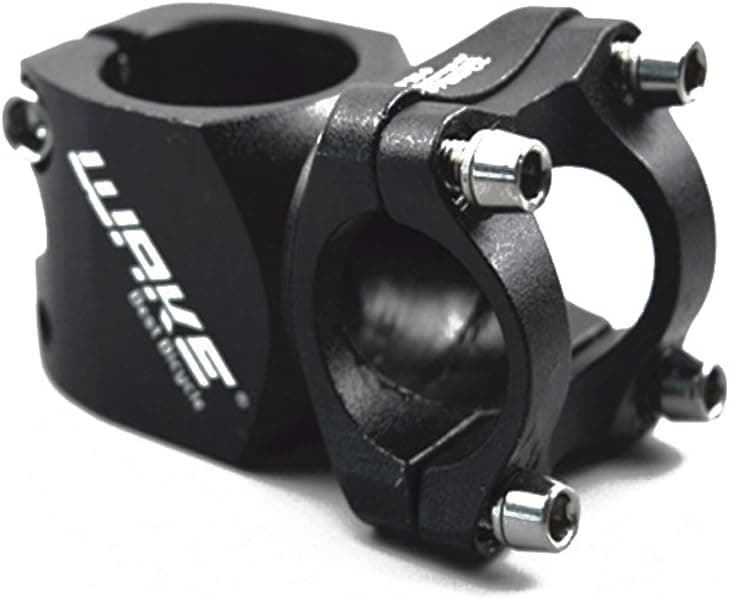 Wake 25.4 Stem 32mm 60mm Bike Stem Mountain Bike Stem Short Handlebar Stem for Most Bicycle, Road Bike, MTB, BMX, Fixie Gear, Cycling (Aluminum Alloy, Black)
