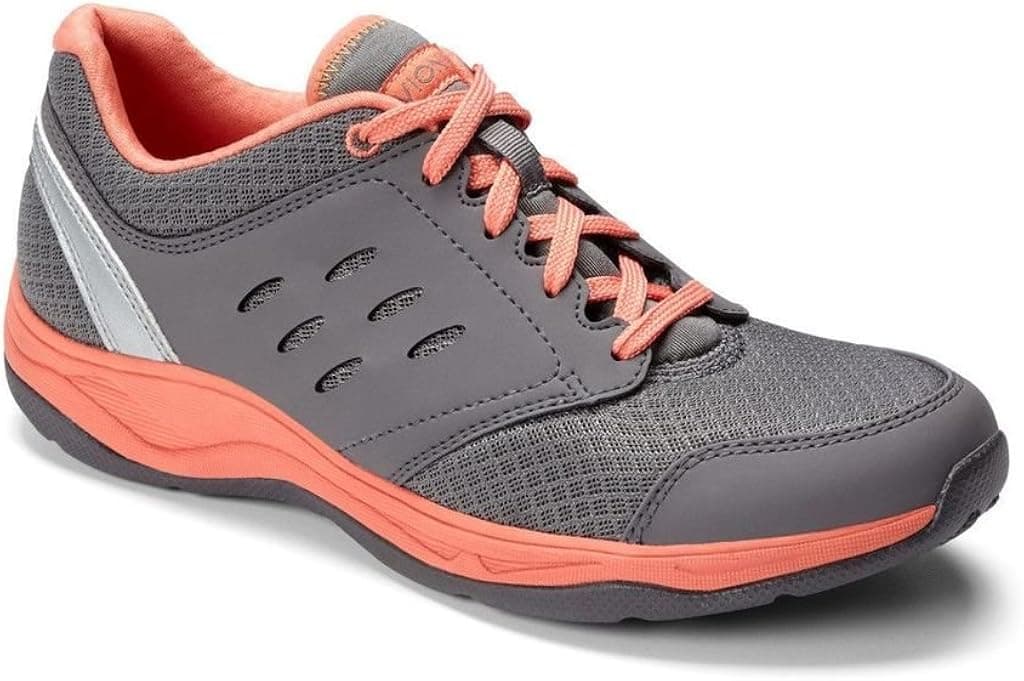 Vionic Venture Active Lace-Up Orthaheel Walking Sneaker Shoe - Dark Grey - Womens - 8