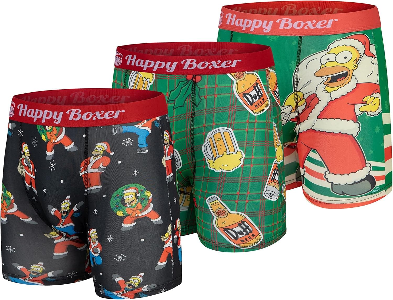 Happy Boxer Simpson's Mens Performance Boxer Brief Poly Spandex Men's Boxer Brief Sports Underwear
