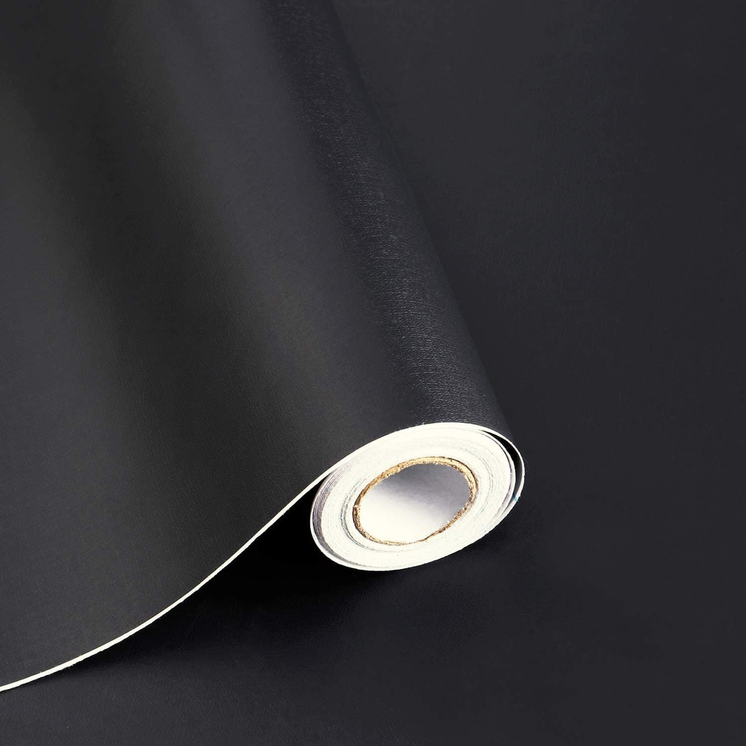 197"x17.7" Black Wallpaper Black Peel and Stick Wallpaper Decorative Self-Adhesive Black Contact Paper Waterproof Removable Contact Paper for Wall Covering Furniture Cabinet Countertop Vinyl Paper