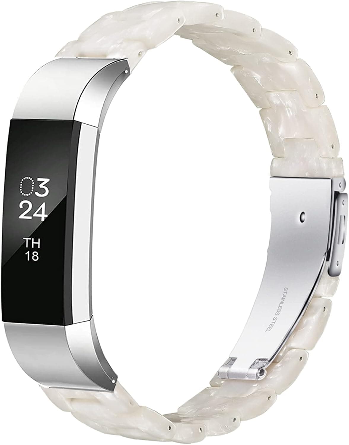 LAREDTREE Resin Watch Band Compatible with Fitbit Alta and Fitbit Alta HR Replacement Wristband for Women Men,Thin Light Resin Strap Bracele Waterproof for fitbit Alta accessories