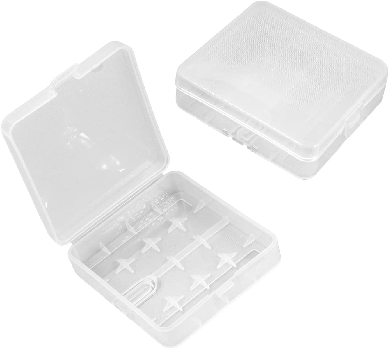 Fielect 18650 Battery Storage Case Holder Organizer Box Transparent