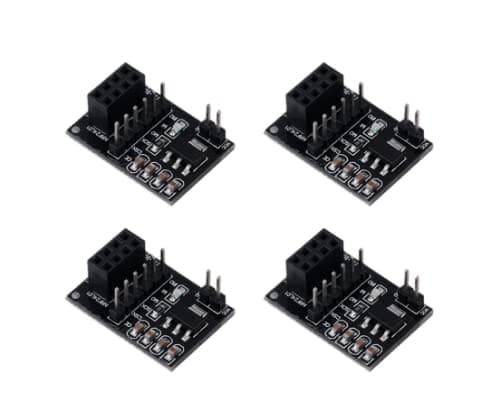 10Gtek# On-Board 3.3V 8Pin NRF24L01+ Wireless Module Breakout Adapter Regulator, Pack of 4