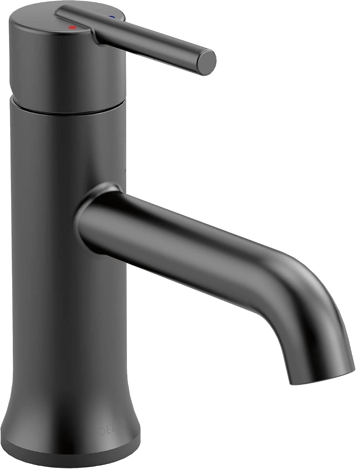 Delta Faucet Trinsic Matte Black Bathroom Faucet, Single Hole Bathroom Faucet, Single Handle Bathroom Faucet, Matte Black 559LF-BLMPU, With Drain Assembly