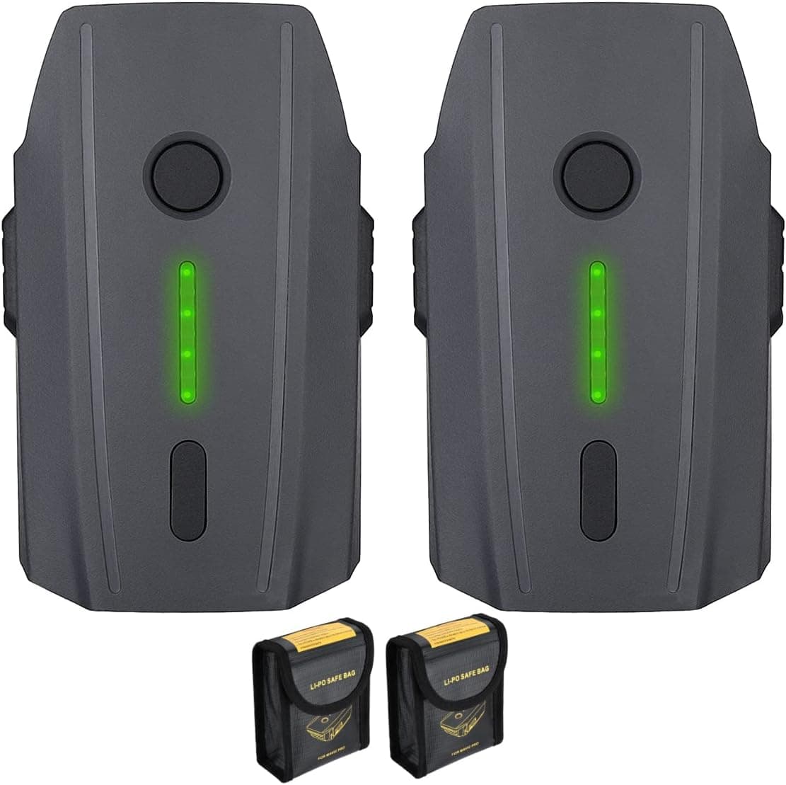 LORDONE 3830mAh Mavic Pro Battery Replacement for DJI Mavic Pro, DJI Mavic Pro Platinum, DJI Mavic Pro White with 2 Battery Safe Bag-2 Packs(Not Fit for Mavic 2)