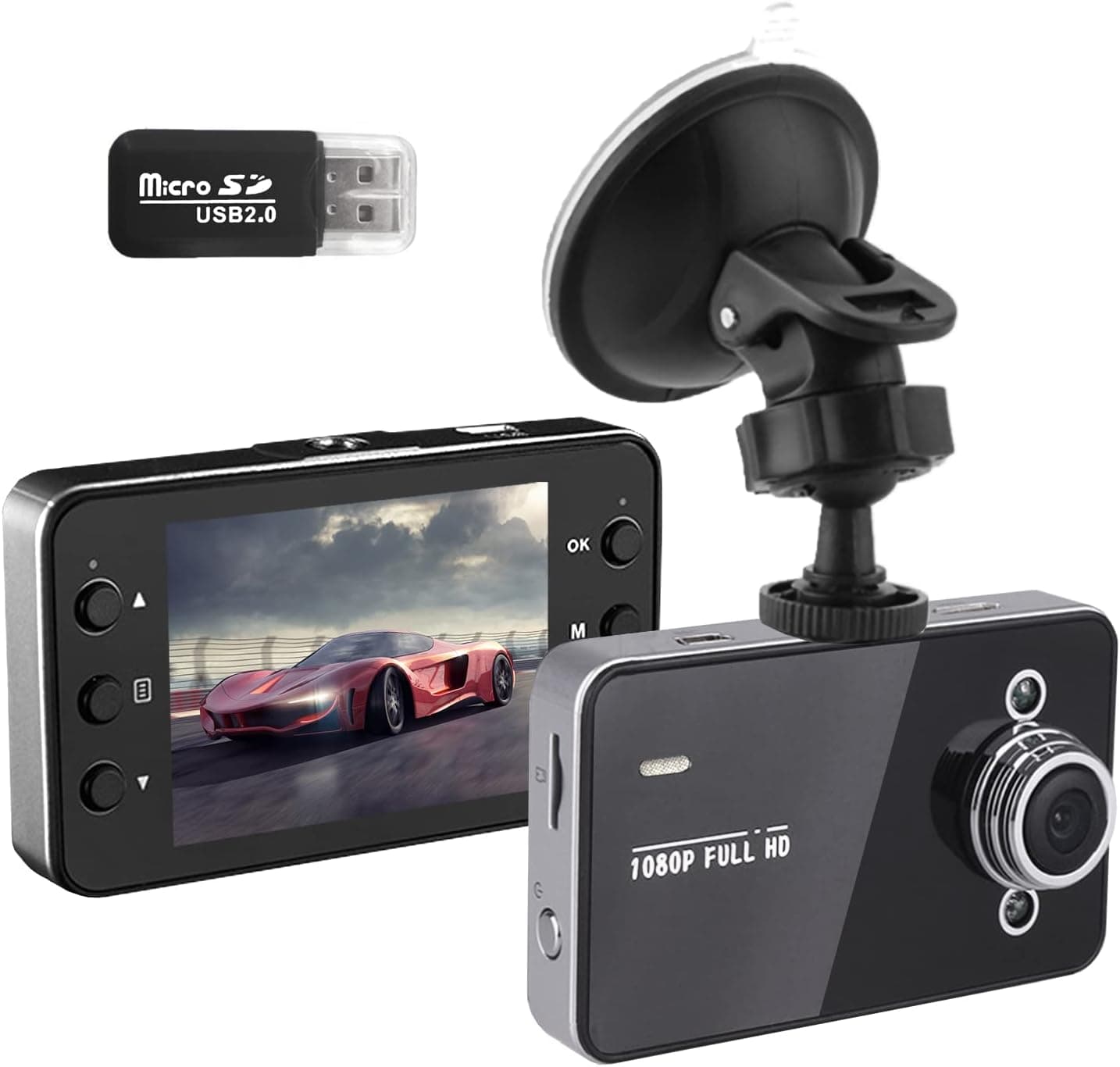 Dash Cam for Cars 1080P FHD Car Dash Camera 2021 New Version Car Camera Recorder 2.4Inch Screen Dashboard Camera with 170° Wide Angle, Super Night Vision, WDR, Loop Recording, Parking Monitor (Black)