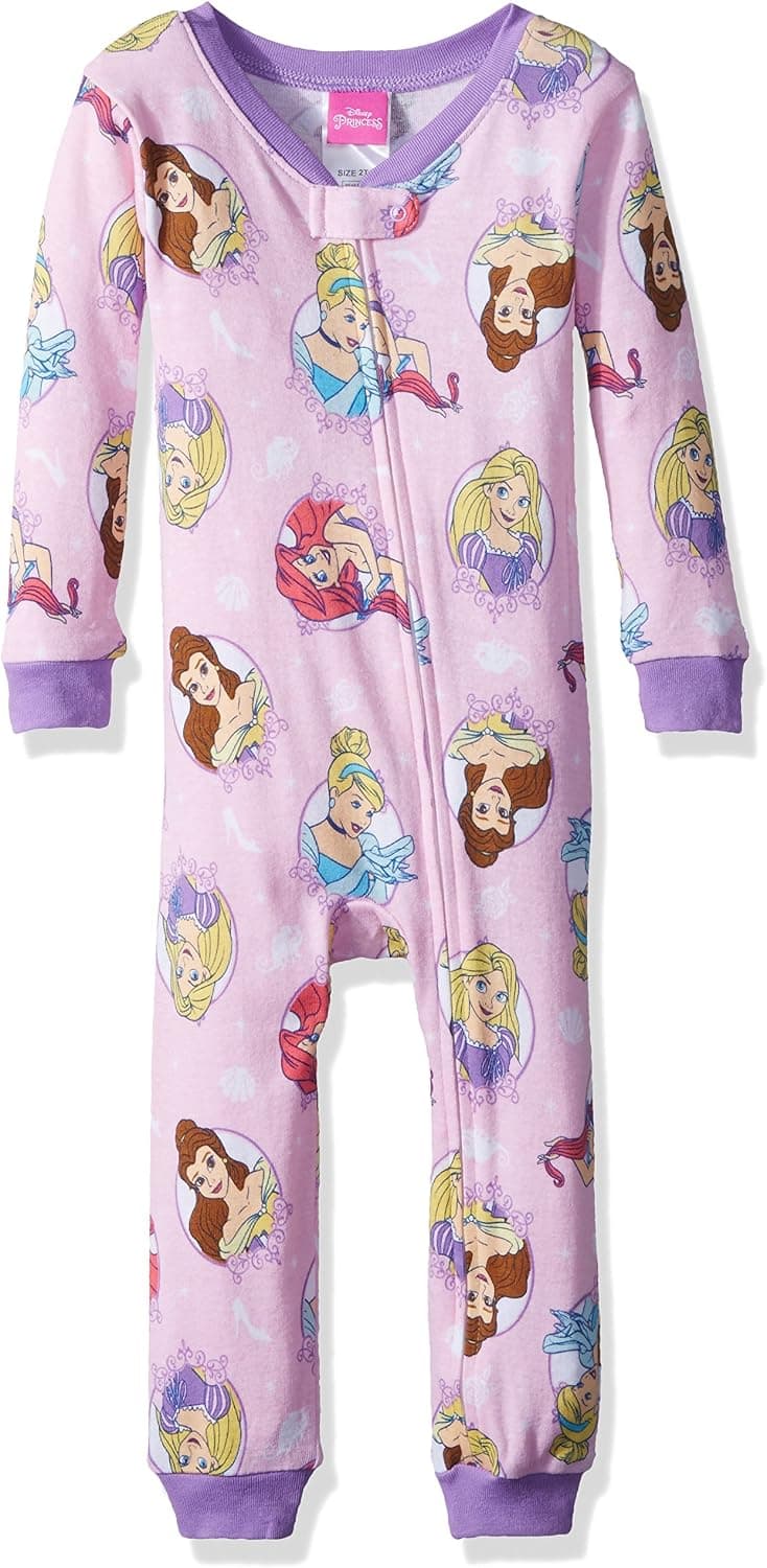 Disney Girls' Princess Cotton Non-Footed Pajama