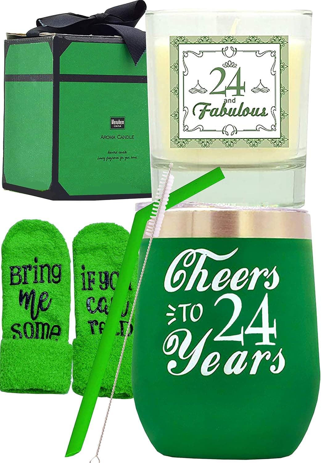 DORADREAMDEKO 24th Birthday Gifts for Women, 24th Birthday, 24th Birthday Tumbler, 24th Birthday Decorations for Women, Gifts for 24 Year Old Woman, Turning 24 Year Old Birthday Gifts Ideas for Women