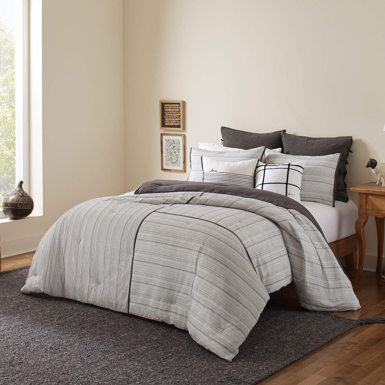 ED Ellen DeGeneres Riad 24 Comforter Set, King, Ivory