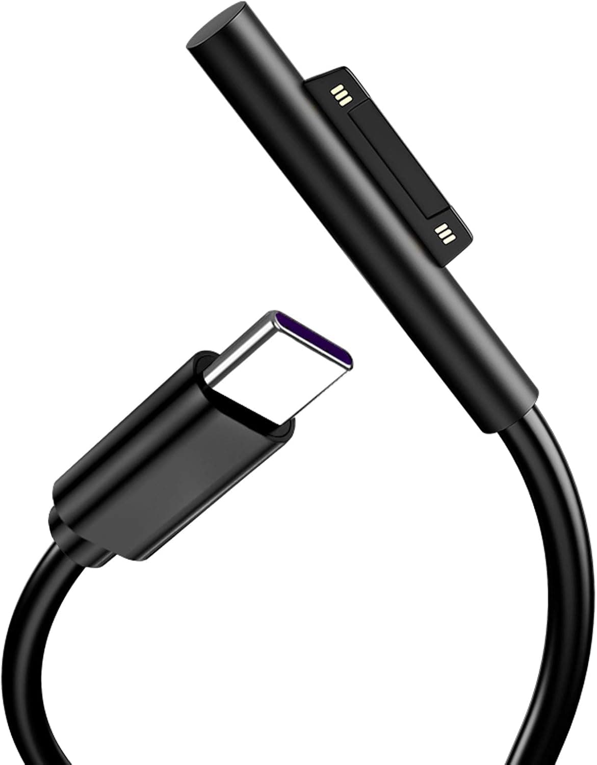 MEROM 15V 3A USB-C CE Certificates Charging Cable Compatible with Microsoft Surface Pro 6 5 4 3, Surface Book, Surface Go, Surface Laptop 1 2, Works with 45W USB C PD Charger Adapter Cord (Cable Only)