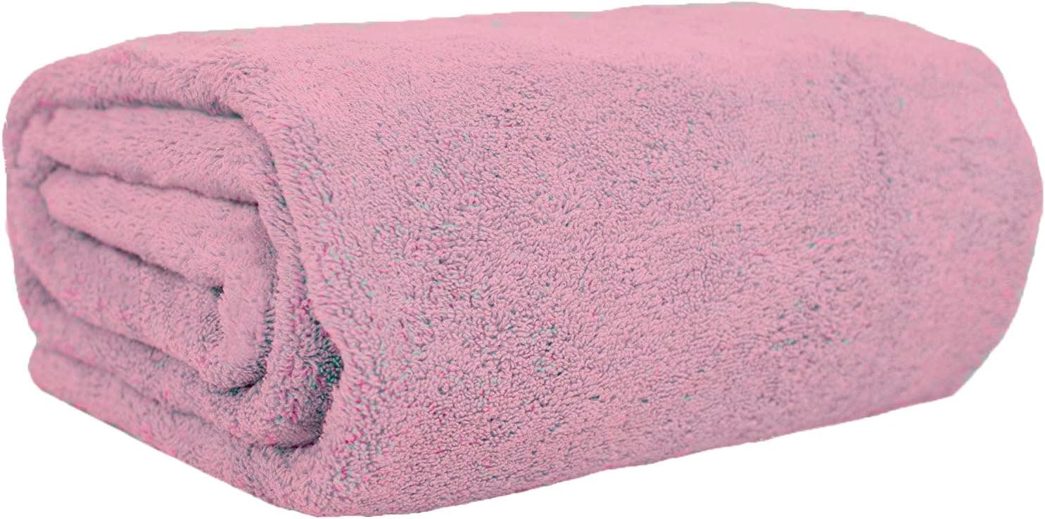 Turquoise Textile 100% Turkish Cotton Eco-Friendly Soft Multi-Purpose Towels, Bath Sheet, Large Bath Towel, Beach Towel, 35x60 Inch (1 Pack, Light Pink)