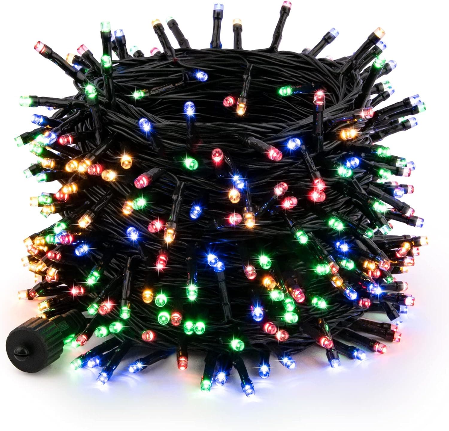 Christmas Lights 300LEDs String Lights 108FT Fairy Twinkle String Lights 8 Modes Waterproof Plug-in Decorative Lights for Christmas Tree Patio Yard Holiday Party Room Colorful