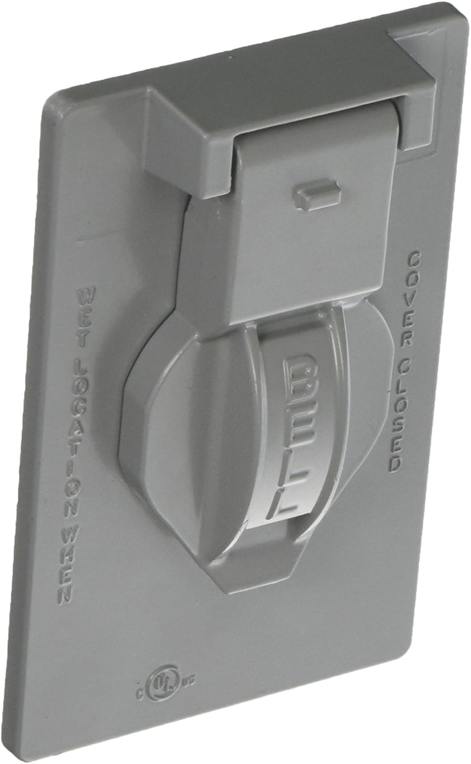 BELL 5155-5 1G Gray Vert SGL Recpt Cover, Grey