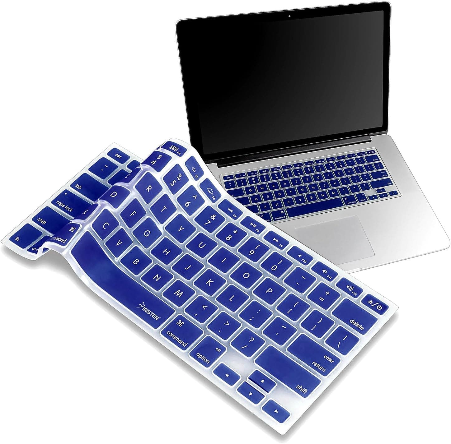 Insten Silicone Keyboard Skin Shield for Apple MacBook Pro - Dark Blue (PAPPMCBKKBS5)